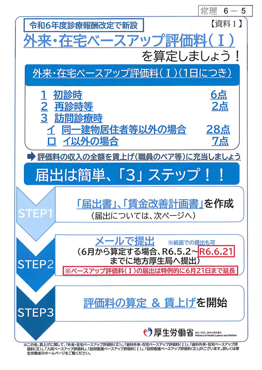 外来・在宅ベースアップ評価料及び医療ＤＸ推進体制の算定要件について